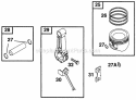 Piston Grp Diagram and Parts List for 190452-6049-01  Briggs and Stratton Engine